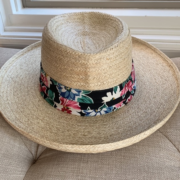 Biltmore Straw Hat With Floral Tropical Band size small 6 7/8 - Picture 12 of 16